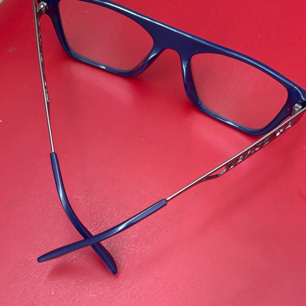 Versace Navy and Silver Statement Sunglasses - image 6